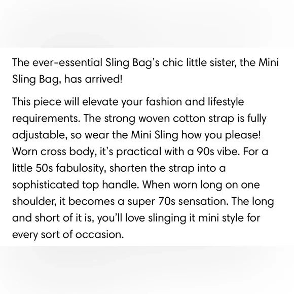 Carla Rockmore MINI SLING BAG - Picture 6 of 7